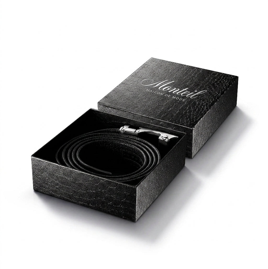 Molteil Belt - Full Grain Black Wide