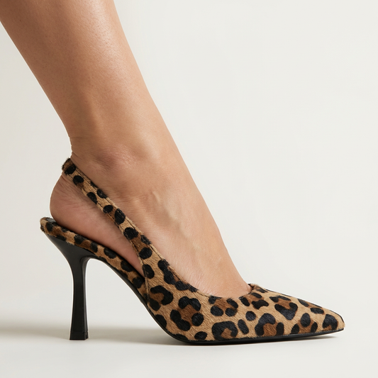 Ambra | Animal Print Slingback Heels