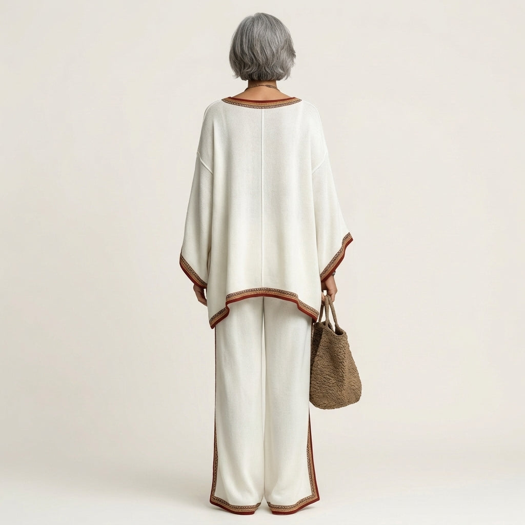 Josephine | Printed Kaftan Top & Wide-Leg Pants Set - Image 12