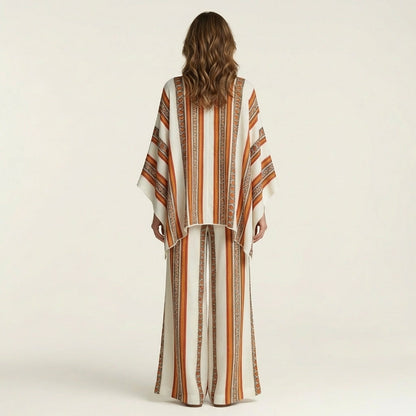 Josephine | Printed Kaftan Top & Wide-Leg Pants Set - Image 2